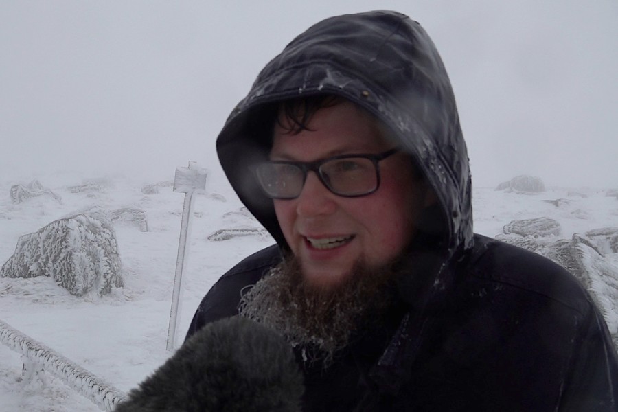 Brocken im Harz: Daniel Nürnberger aus Goslar hat es am Montag bis nach ganz oben geschafft!