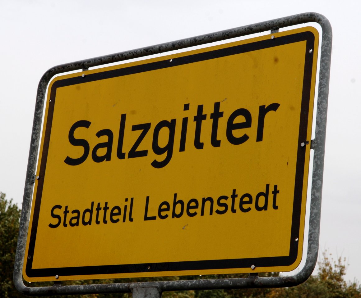 salzgitter lebenstedt schild ortsschild