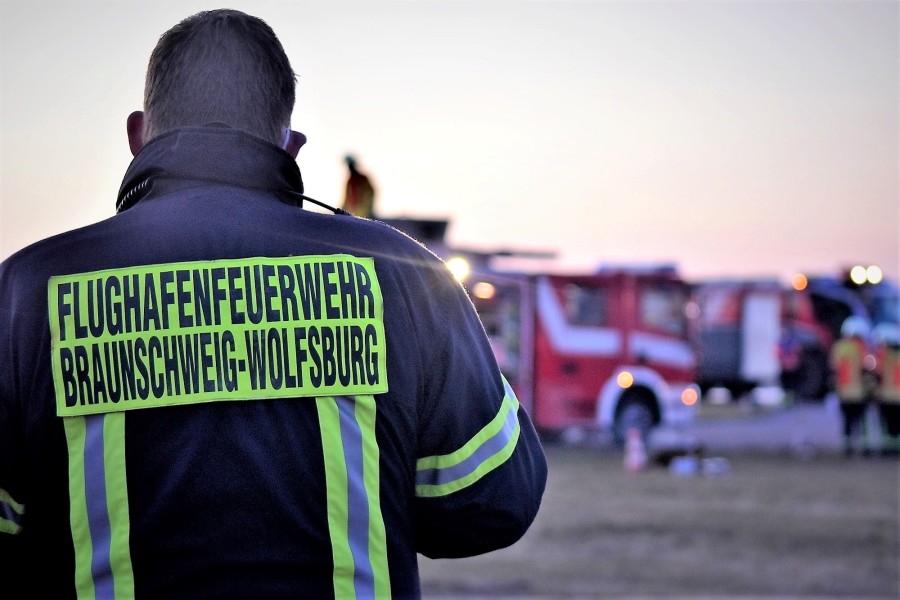 Die Flughafenfeuerwehr war in Braunschweig unterwegs. 