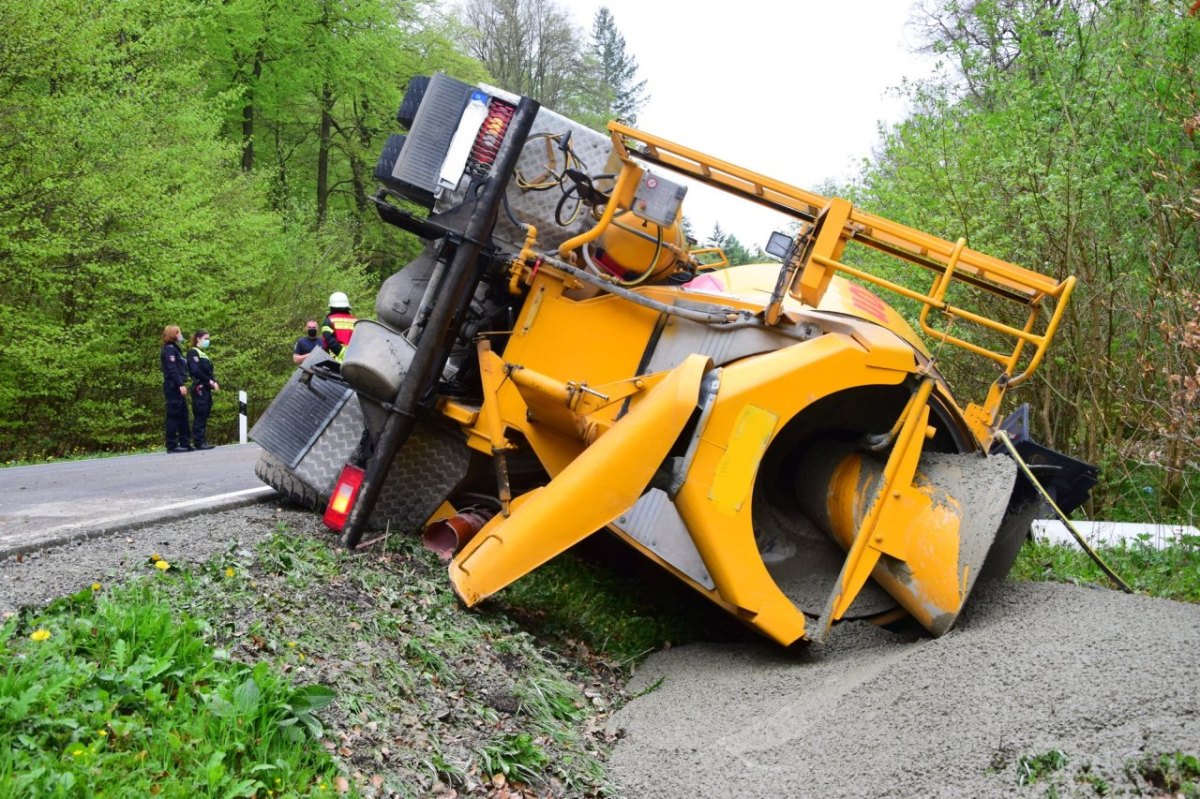 Betonmischer-Unfall bei Königslutter