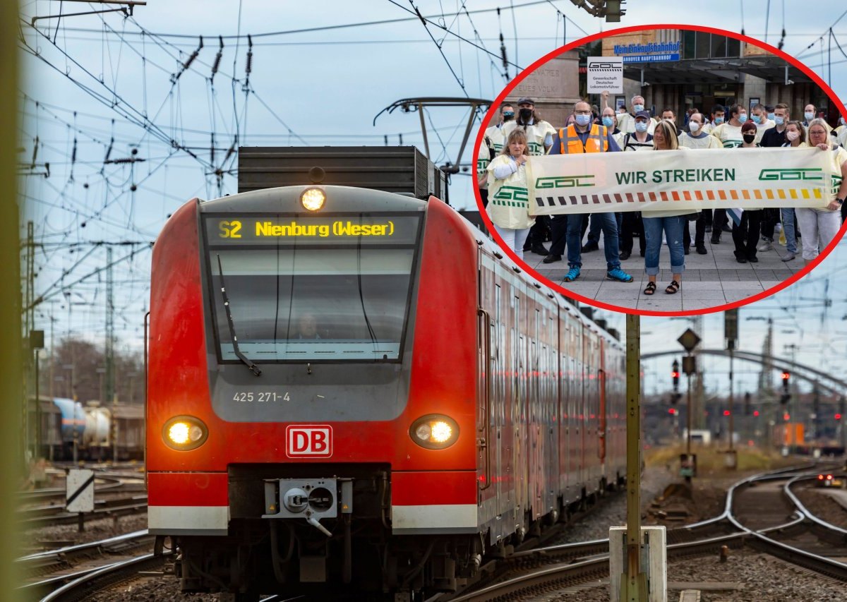 Streik der Deutschen Bahn in Niedersachsen: Streik der Lokführer dauert an.