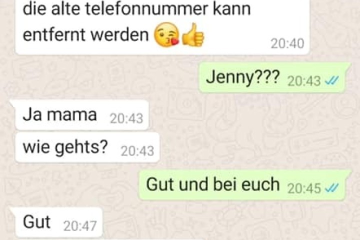 Eine Frau hat merkwürdige Nachrichten bei Whatsapp bekommen.