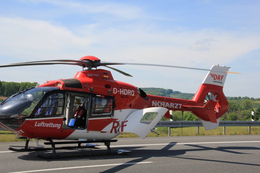 Ein Rettungshubschrauber.