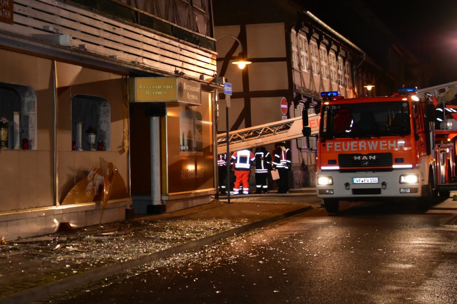 Das Scherbenmeer vor dem Restaurant.