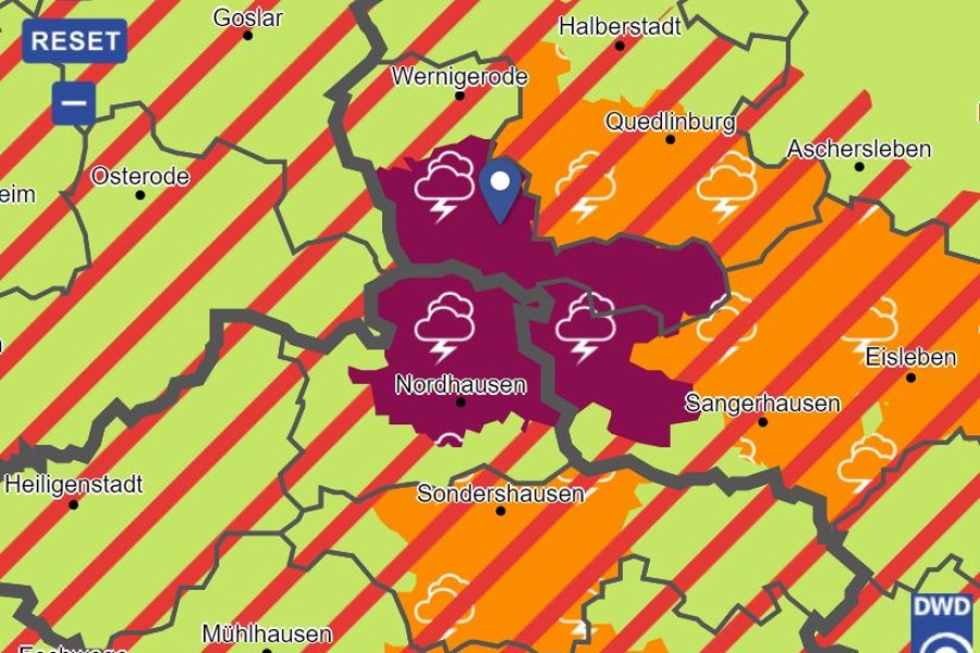 Im Harz gilt die höchste Unwetter-Warnstufe.