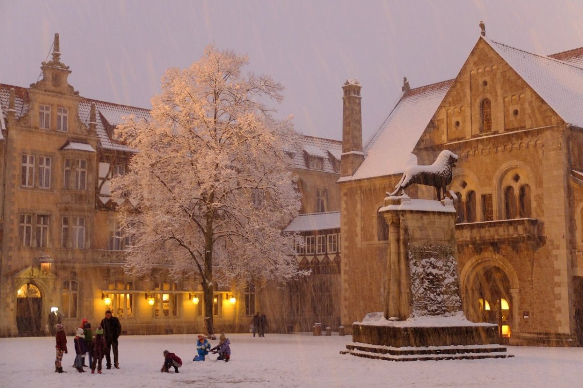 weihnachten wetter schnee niedersachsen braunschweig burgplatz schnee