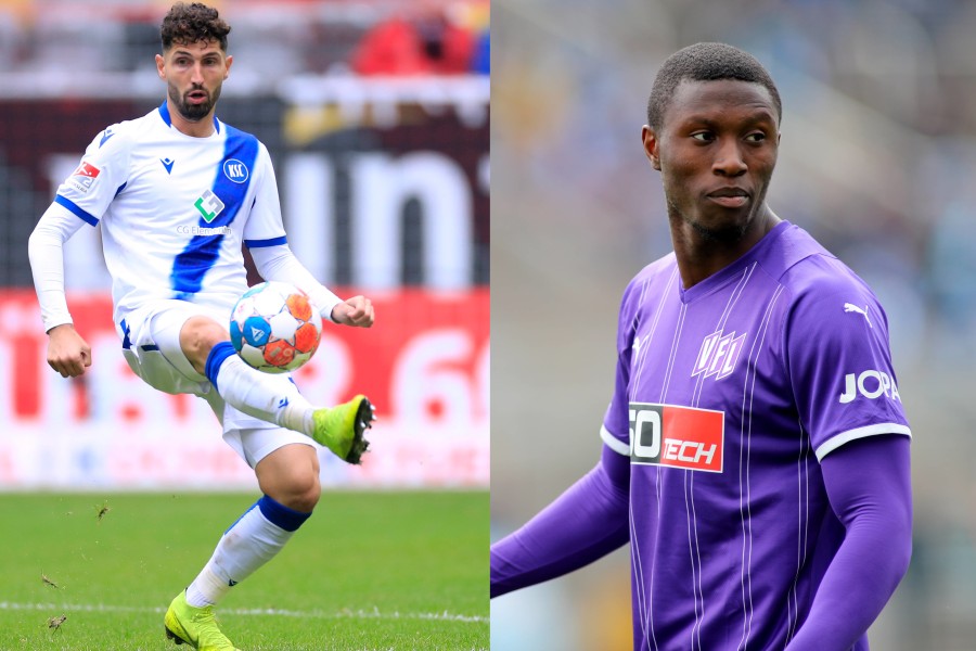 Sind Fabio Kaufmann (l.) und Aaron Opoku (r.) ein Thema bei Eintracht Braunschweig?