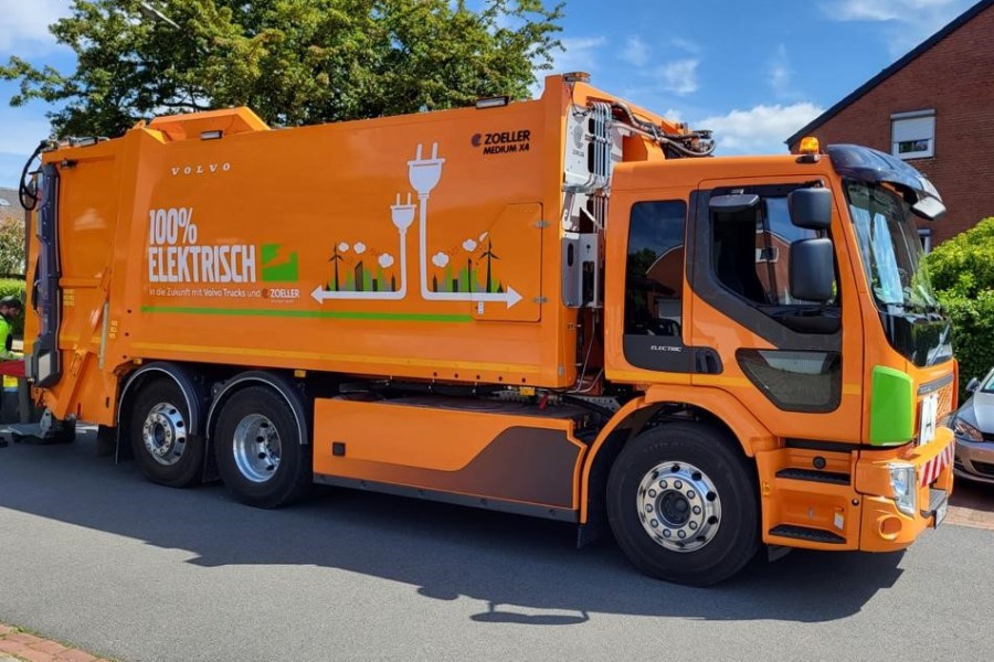 Dieses neue E-Müllabfuhrfahrzeug wird jetzt testweise in Braunschweig zum Einsatz kommen.