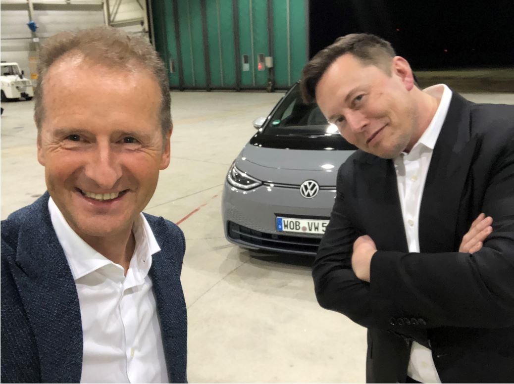 vw diess Musk