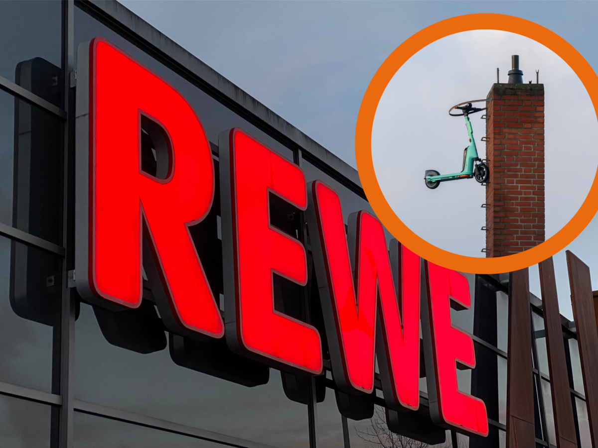 Skurriler Anblick bei Rewe in Hannover!