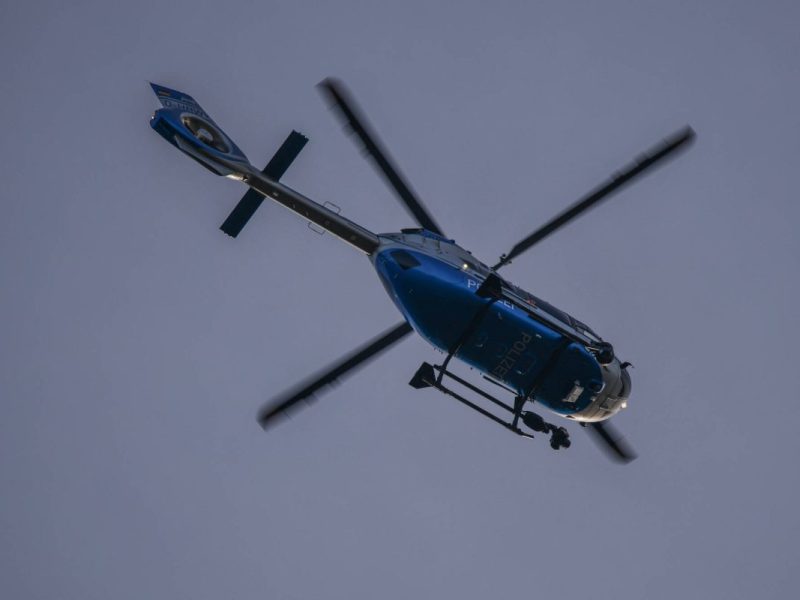 Polizeihubschrauber in der Luft