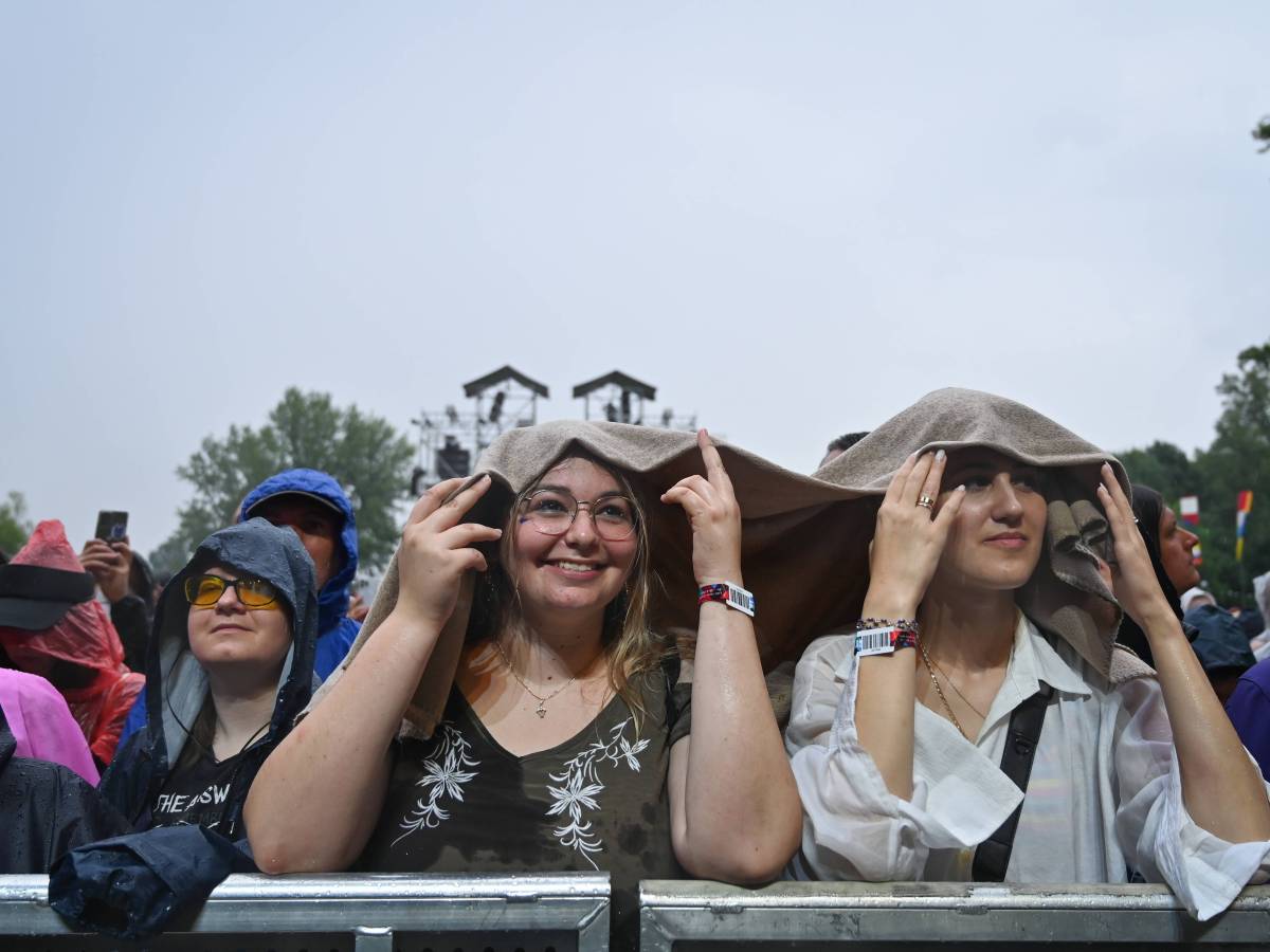 Publikum Konzert Regen