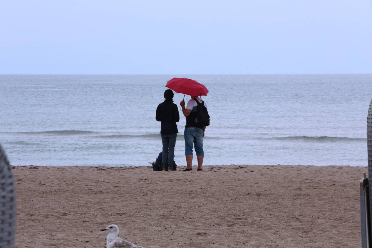 Strand Ostsee Regen