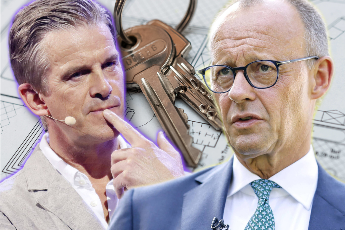 Markus Lanz und Friedrich Merz über Wohnraum.