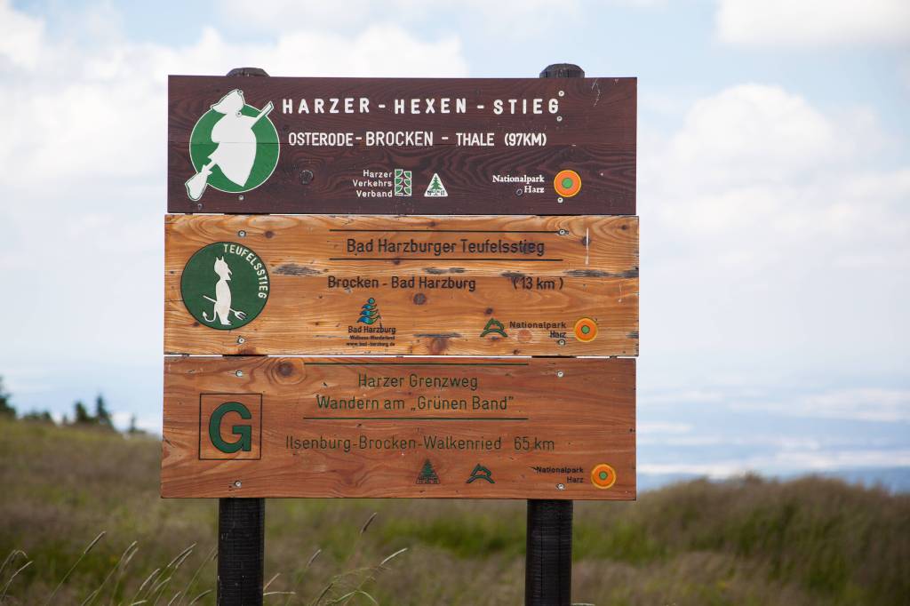 Schild am Harzer Hexen Stieg 